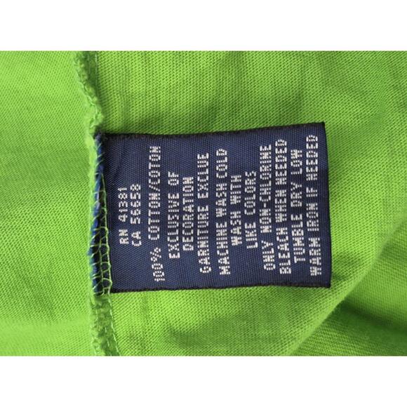 Ralph Lauren Blue Label Ladies Lime Green Short Sleeve T-Shirt V-Neck 100% Cotto - Picture 4 of 5